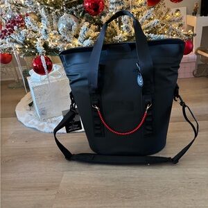 Yeti Black Duffel Bag with Red Accents